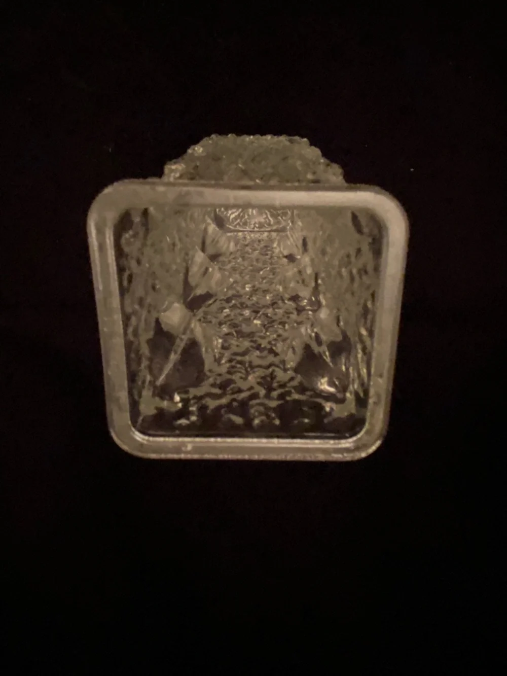 Retro OBERGLAS Austria Mid-Century 70s Modernist Bark Texture Ice Art Glass Vase